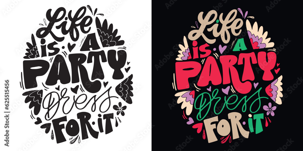 Fototapeta premium Funny hand drawn lettering quote. Cool phrase for print and poster design. Inspirational slogan. Greeting card template. T-shirt design, mug print, tee design. Vector