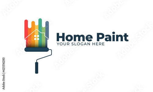 Home store paint store logo vector design

