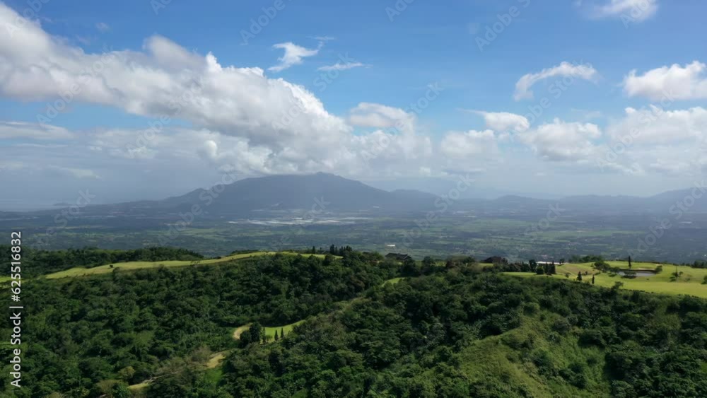 Cinematic drone hyperlapse timelapse of clouds moving over the land on a sunny day, Aerial, Philippines, Asia Cinematic drone hyperlapse timelapse of clouds moving over the land on a sunny day, Aerial, Philippines, Asia