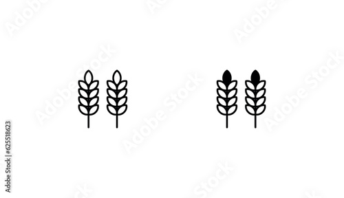 Wheat icon design with white background stock illustration