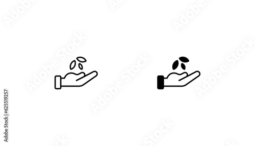 Seeding icon design with white background stock illustration