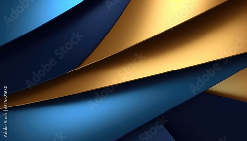 Simple and sophisticated blue gold metallic gradient background