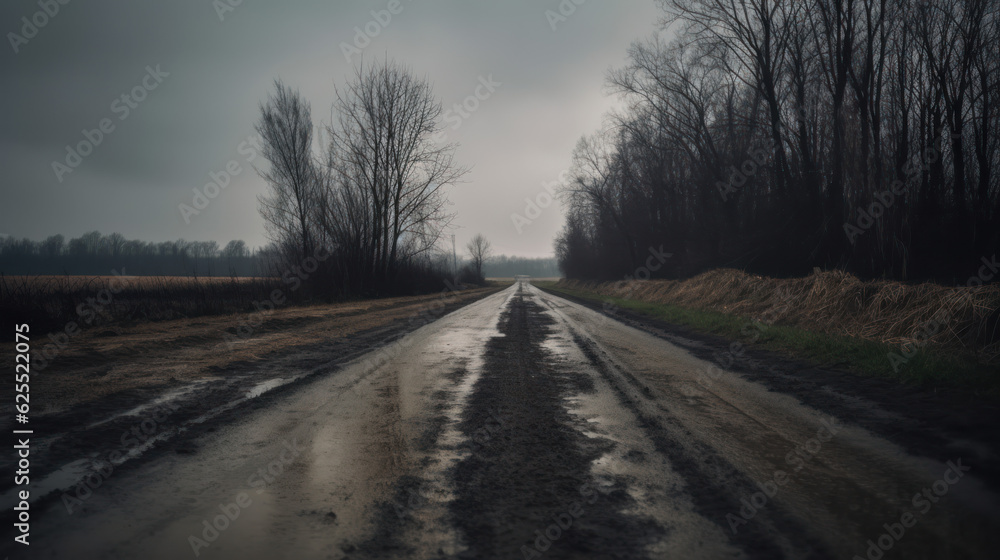Road after rain