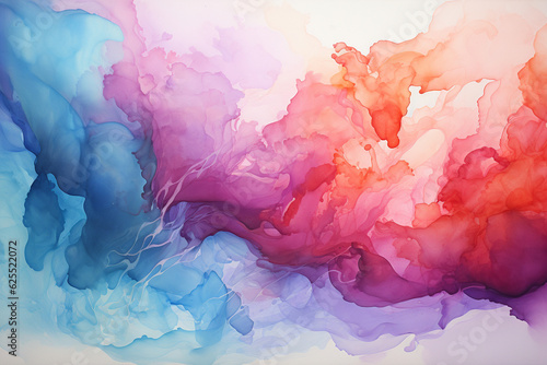 An abstract watercolor painting of the Earth with the ozone layer highlighted in vibrant hues Generative AI © Наталья Евтехова