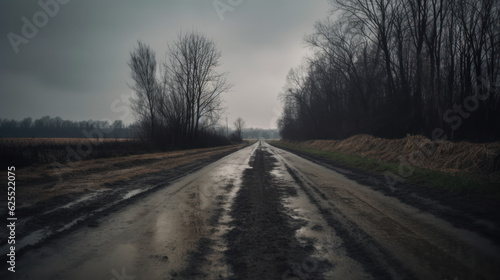 Road after rain