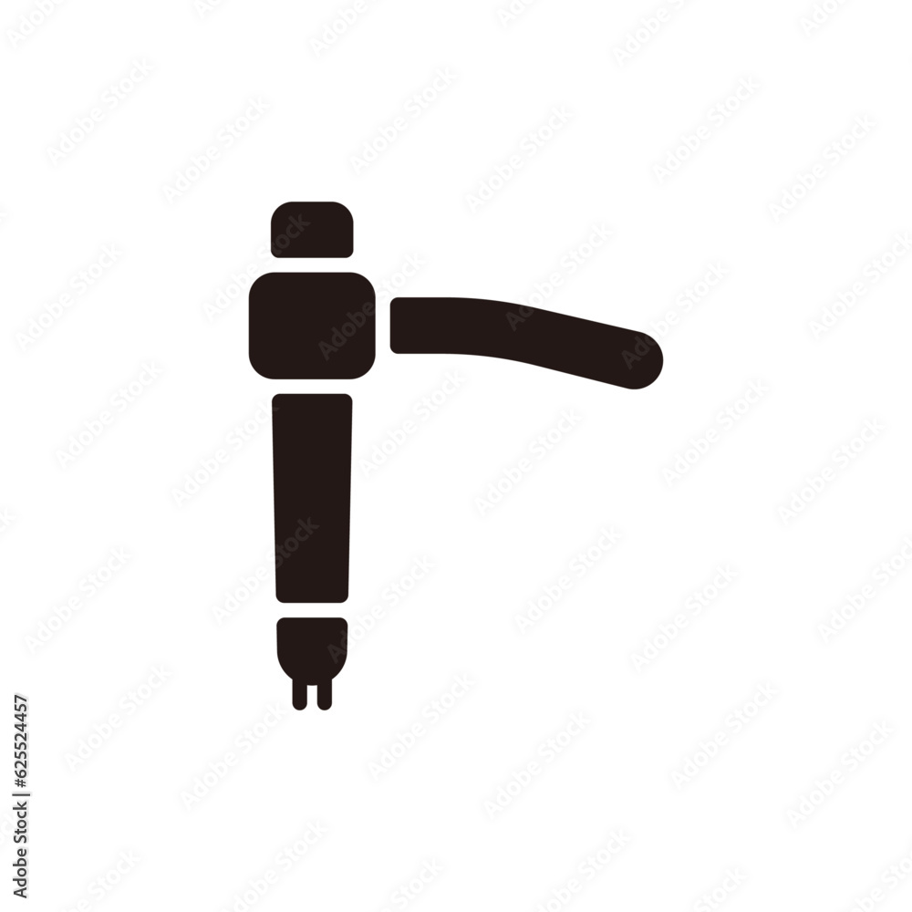 Turntable cartridge icon.Flat silhouette version. Turntable cartridge icon.Flat silhouette version.