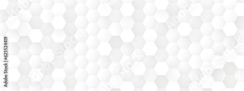 Hexagons background abstract pattern. White geometric background with hexagons. Vector illustration with honeycomb in realistic style.