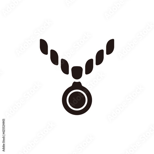 Bling bling icon.Flat silhouette version.