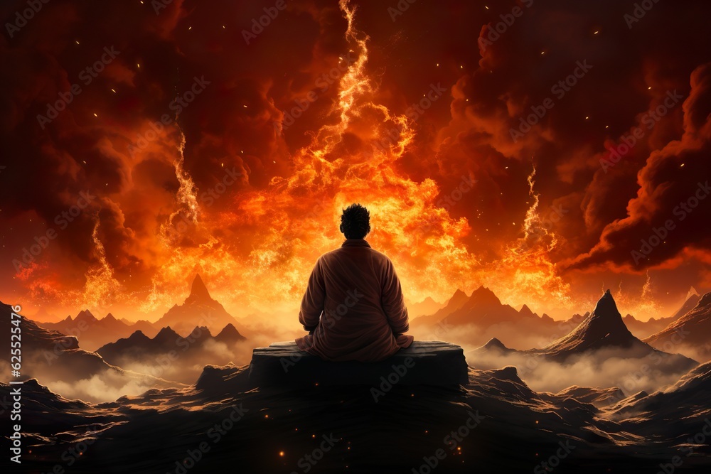 Finding peace in collapsing world. Generative AI Finding peace in collapsing world. Generative AI