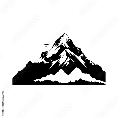 mountain silhouette icon illustration
