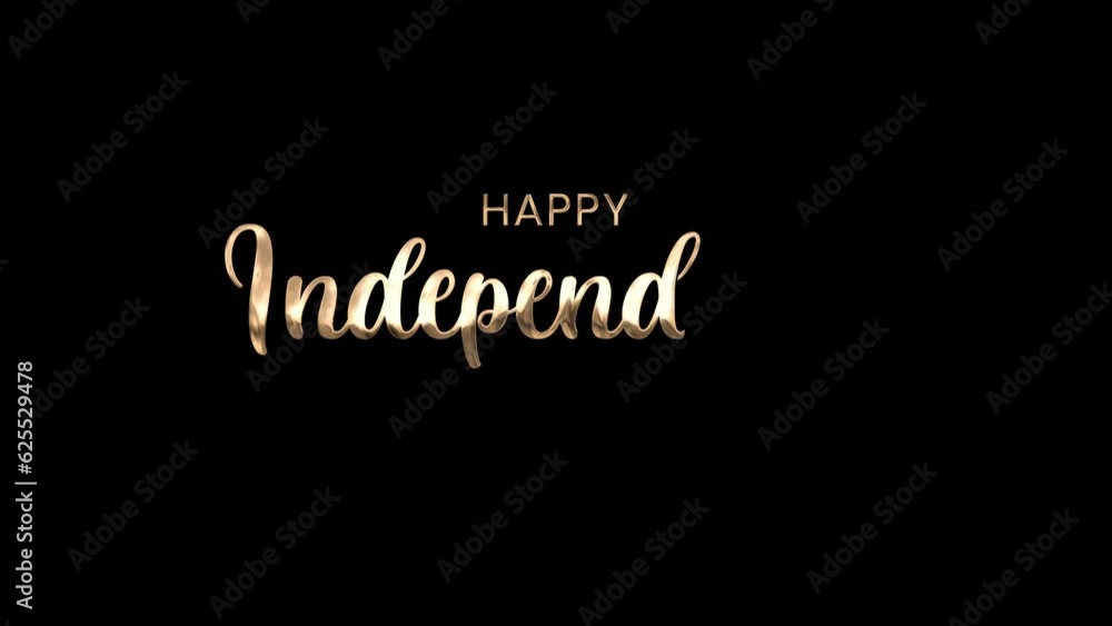 Happy Independence Day Gold Text Animation , Great for Independence Day Celebrations Around the World. Happy Independence Day Gold Text Animation , Great for Independence Day Celebrations Around the World.