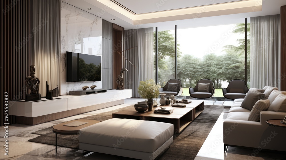 Fototapeta premium rendering 3d illustration interior scene mockup