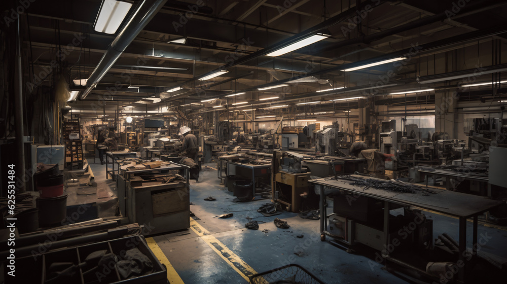 Inside of a weapon manufacturing facility Inside of a weapon manufacturing facility