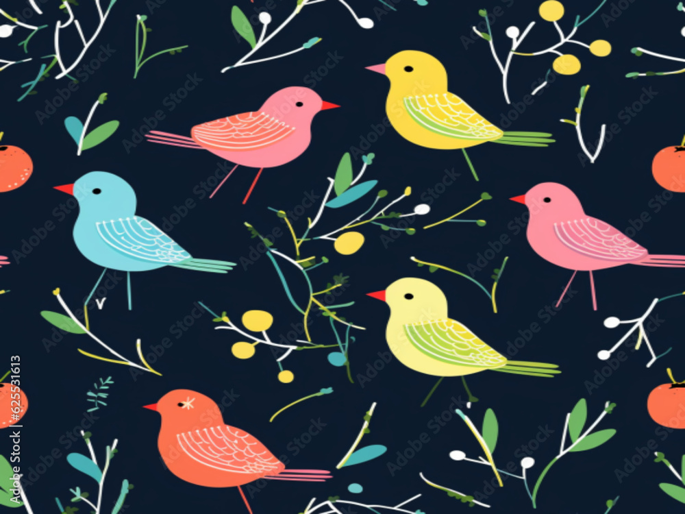 Obraz premium bird and tree,Generative AI,생성형, 인공지능