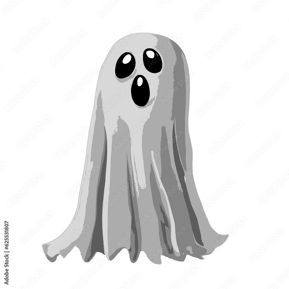 Isolated halloween ghost on a white background, Vector illustration Isolated halloween ghost on a white background, Vector illustration