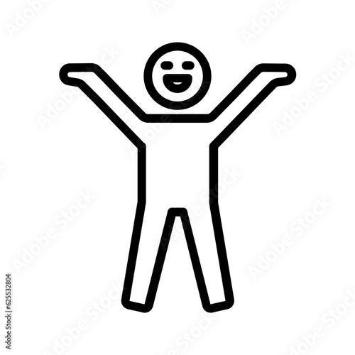 Black line icon for Joy