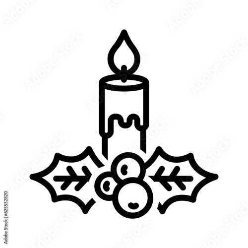 Black line icon for Advent