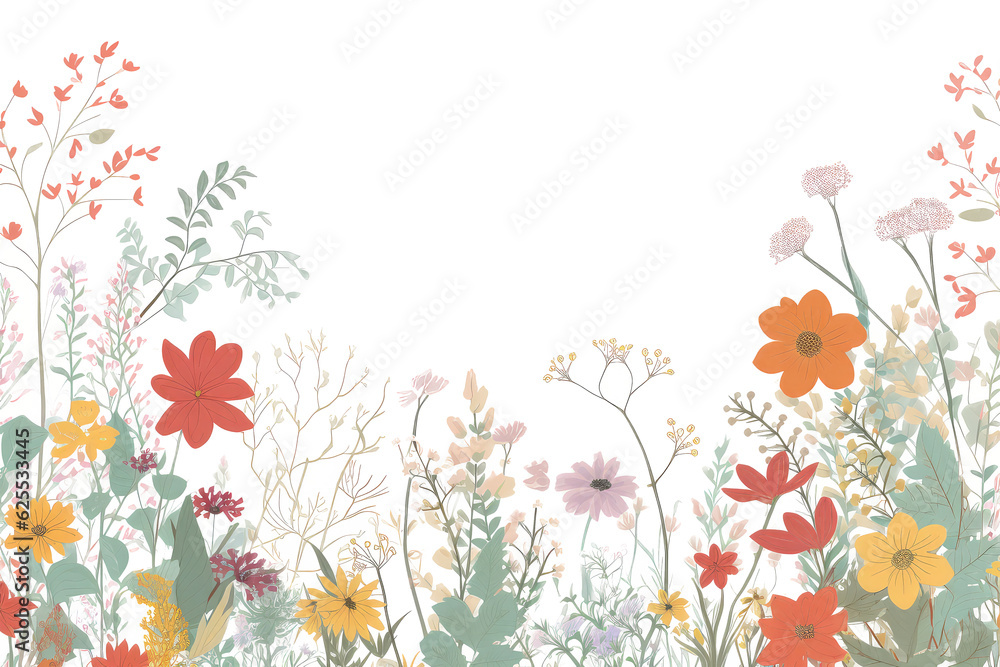 colorful wildflowers on background colorful wildflowers on background