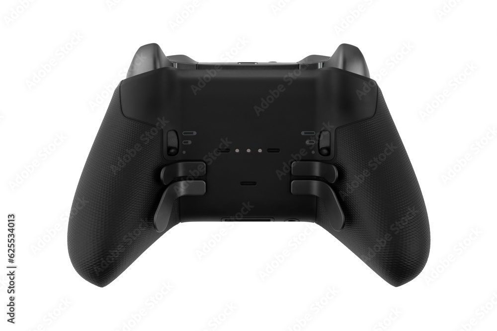 Joystick on a white background. Gamepad closeup isolated on white background. Joystick on a white background. Gamepad closeup isolated on white background.