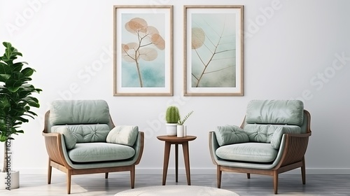 interior poster mock living room armchair © Neo