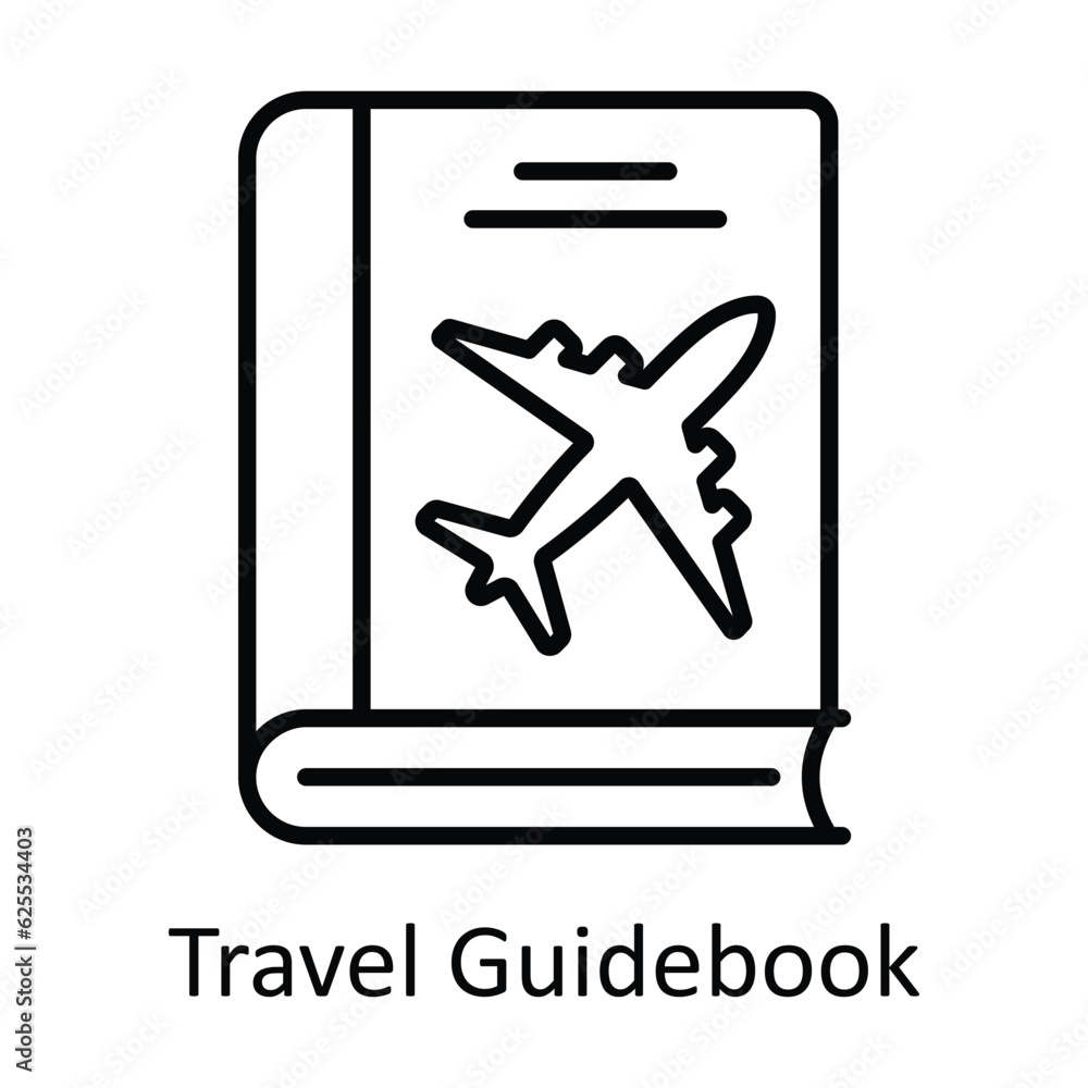 Travel Guidebook Outline Icon Design illustration. Map and Navigation Symbol on White background EPS 10 File Travel Guidebook Outline Icon Design illustration. Map and Navigation Symbol on White background EPS 10 File