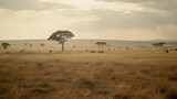 African savanna, yellow grass