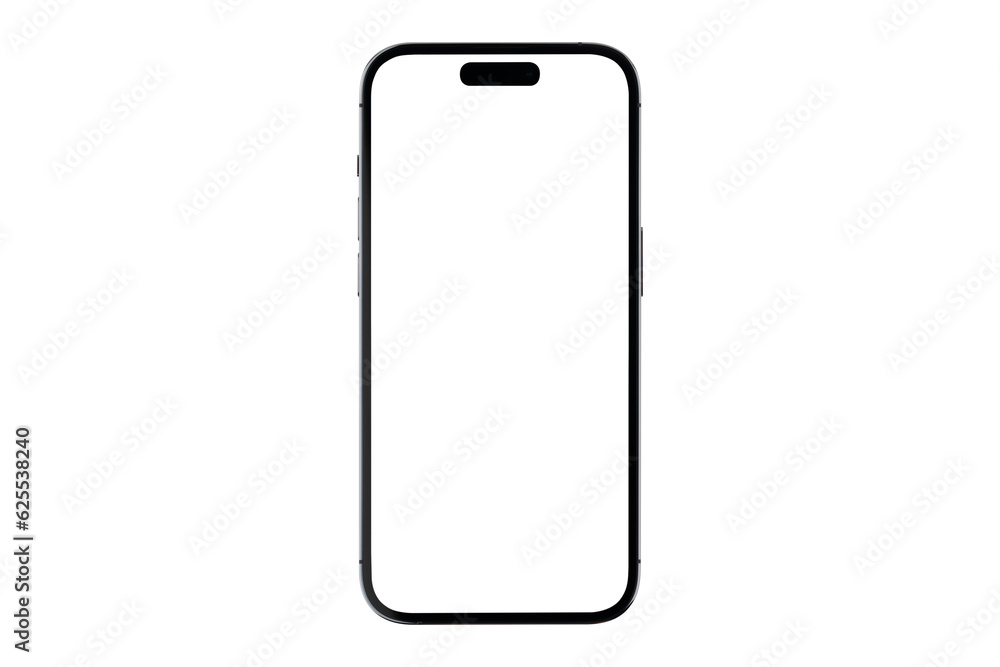 Smartphone with a blank screen on a white background. Smartphone mockup closeup isolated on white background. Smartphone with a blank screen on a white background. Smartphone mockup closeup isolated on white background.
