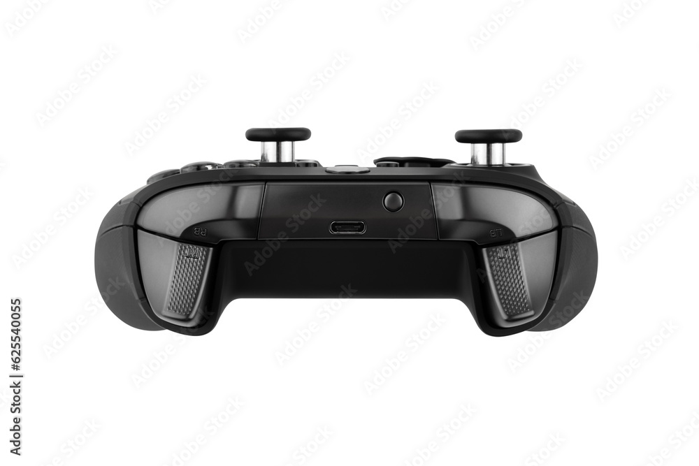 Joystick on a white background. Gamepad closeup isolated on white background. Joystick on a white background. Gamepad closeup isolated on white background.