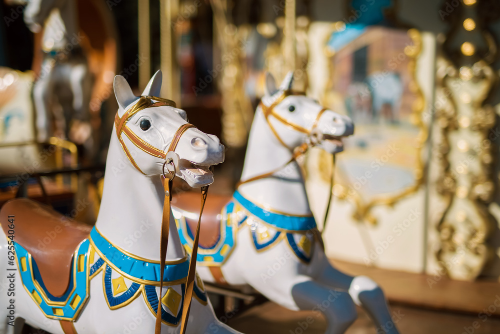 Funfair. Carousel. Amusement park. Nostalgic. Summer holidays Funfair. Carousel. Amusement park. Nostalgic. Summer holidays