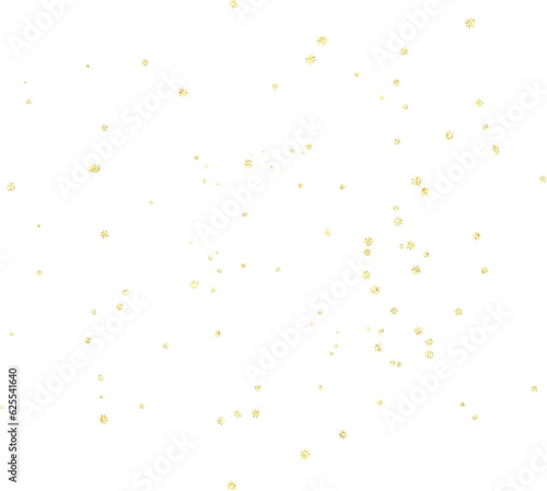 Gold glitter snowflake confetti