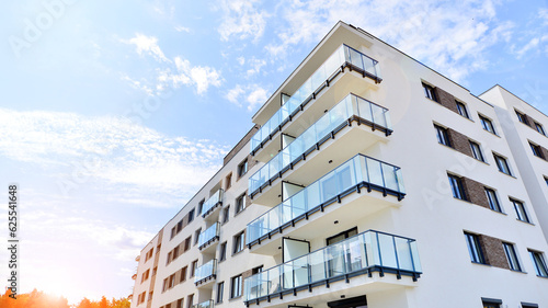 Tableau sur toile Modern european residential apartment buildings quarter