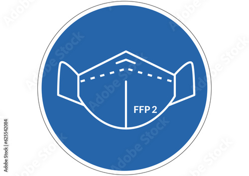 Gebotsschild FFP2 Maske tragen