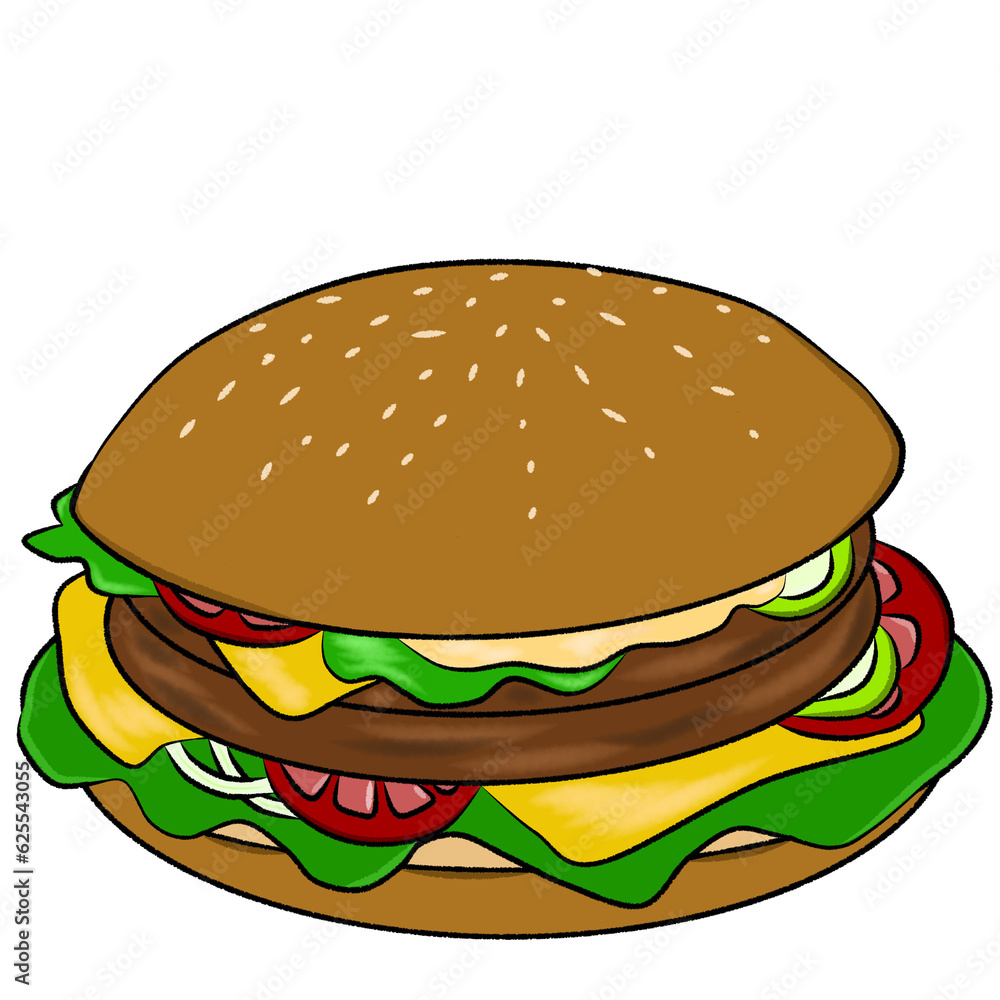 burger and fries burger and fries