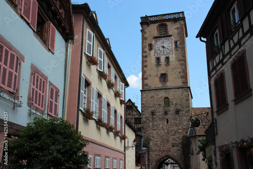medieval tower (tour des bouchers) in ribeauvillé in alsace (france) © frdric