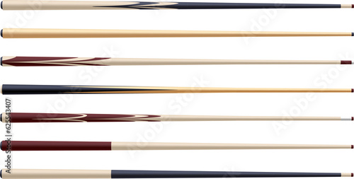 Billede på lærred wooden billiard cues