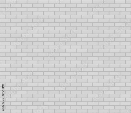 White realistic brick wall