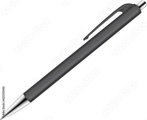 automatic ballpoint black pen