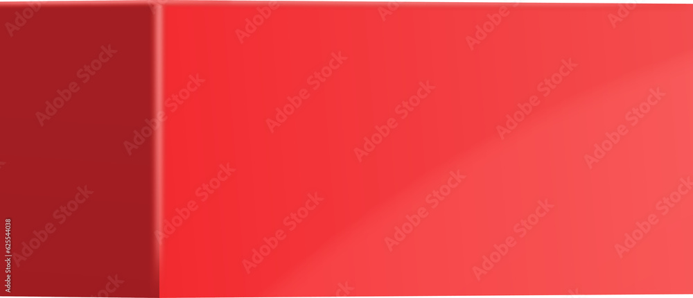 Red  3D glossy minus sign