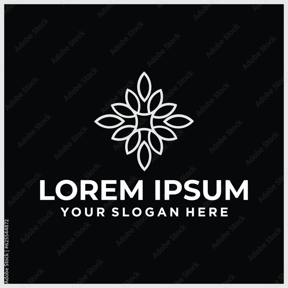 Abstract Elegant Ornament Logo Design Abstract Elegant Ornament Logo Design