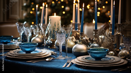 winter table settings for christmas event  dinner gala and charity dinner