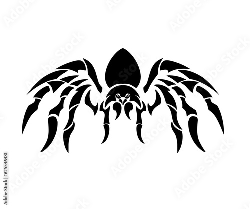 illustration vector graphic of tribal art design tarantula spider with tattoo symbol style and others