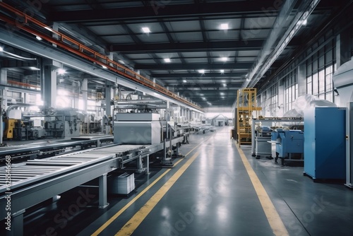 Modern Aluminum Production Plant Advanced. Generative AI