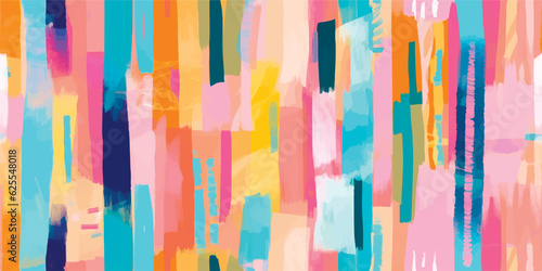 Hand drawn modern artistic stripes collage print. Unique exotic abstract contemporary seamless pattern