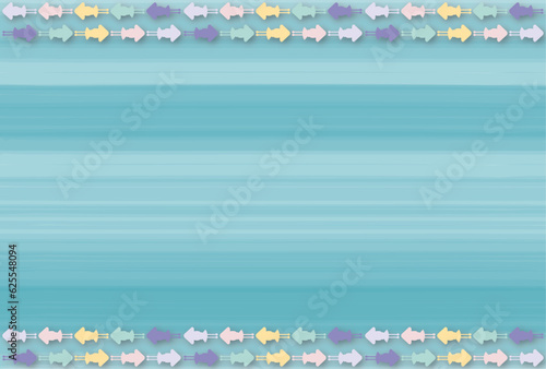 可愛いパステルカラーのイカと海