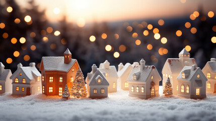 Stylish Christmas scandinavian minimalistic interior with white decor.