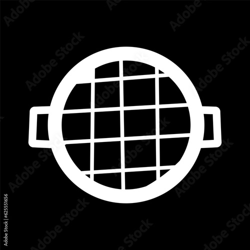 grill grate bbq fry cook black white