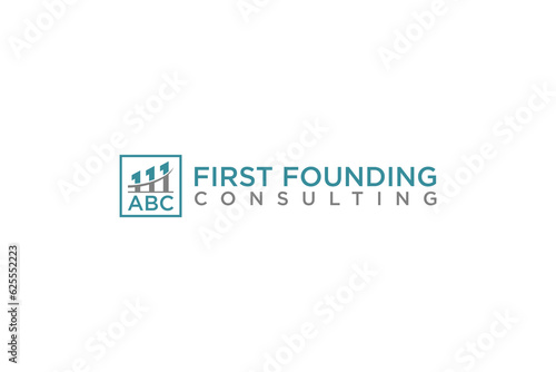 Diagram statistic logo design financial report icon symbol business consulting