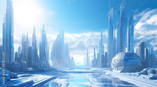 futuristic city Presentation AI