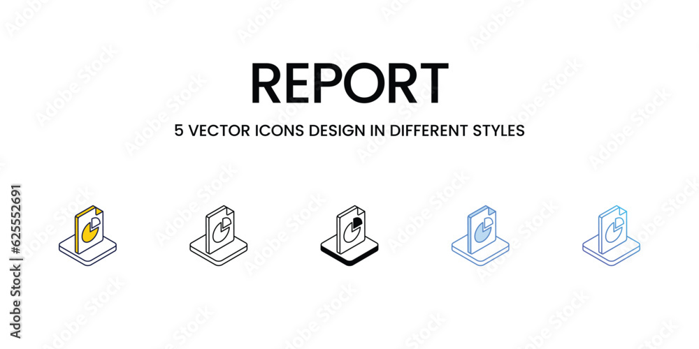 Report Icon Design in Five style with Editable Stroke. Line, Solid, Flat Line, Duo Tone Color, and Color Gradient Line. Suitable for Web Page, Mobile App, UI, UX and GUI design. Report Icon Design in Five style with Editable Stroke. Line, Solid, Flat Line, Duo Tone Color, and Color Gradient Line. Suitable for Web Page, Mobile App, UI, UX and GUI design.