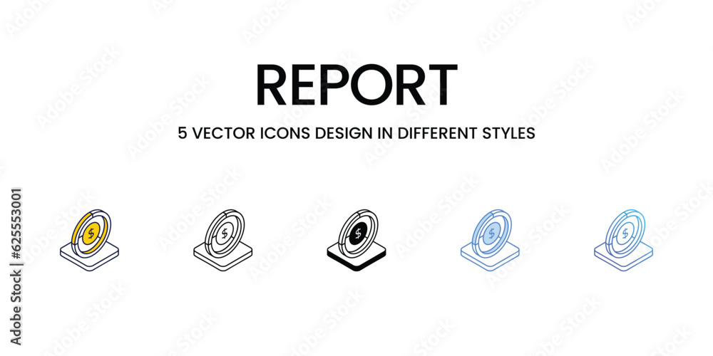 Report Icon Design in Five style with Editable Stroke. Line, Solid, Flat Line, Duo Tone Color, and Color Gradient Line. Suitable for Web Page, Mobile App, UI, UX and GUI design. Report Icon Design in Five style with Editable Stroke. Line, Solid, Flat Line, Duo Tone Color, and Color Gradient Line. Suitable for Web Page, Mobile App, UI, UX and GUI design.